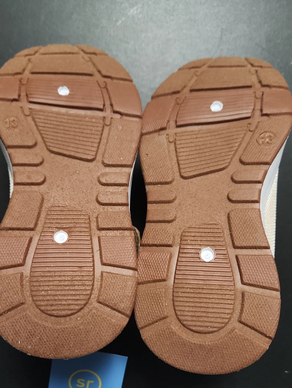 Munckins Kids Brown & Cream Velcro Sneakers